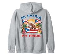 Coquí e bandiera del patrimonio portoricano Mi Patria My Pride Felpa con Cappuccio