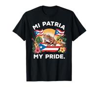 Coquí e bandiera del patrimonio portoricano Mi Patria My Pride Maglietta