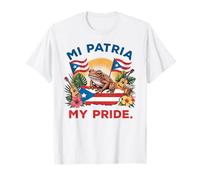 Coquí e bandiera del patrimonio portoricano Mi Patria My Pride Maglietta