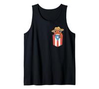 Coqui Frog Puerto Rico Flag Pava Hat Pocket Orgoglio Boricua Canotta