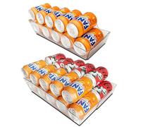 Coquitobeauty Organizer per lattine da frigorifero 2 confezioni doppie per 48 lattine espandibili Trova le tue bevande in un istante Mantieni il tuo frigorifero organizzato e goditi le tue bevande