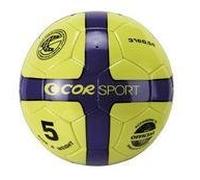 COR SPORT Pallone CORSPORT CALCIO5 Cuoio Sintetico Cucito Giallo Royal