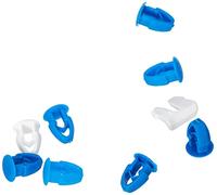 Cora 000116011 Kit 8 Bottoni, 7 Blu e 1 Bianco, 2 Fermi Centrali, Nero