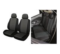 CORA 129857 Set Coprisedili Completo Nero/Grigio Fast&Smart SEMI-UNIVERSALI