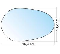 Cora 3340038 SPECCHIO C/PIASTRA SX-DX CROM. CURVO TERM. LANCIA YPSILON 03>09