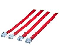 : Cora 510330320, Set 4 Chinghietti Ricambio, con fibbia metallica per il fissagio delle ruote ai portabici, lunghezza chinghia con fibbia 38 cm