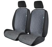 Cora Coprisedili anteriori Tanga Doubleface cotone tetris grigio/carta