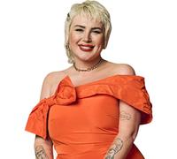Cora Delaney (Orange Dress) Half Body Buddy Cutout