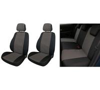 Serie Completa Coprisedili Fast&smart Tg. Speciale Tess. Misto Cotone Nero/antracite