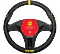 CORA MOMO COPRIVOLANTE SUPERGRIP STILE SPORT DIAMETRO 38 - 39 cm NERO GIALLO