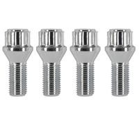 Kit 4 bulloni antifurto ruote auto cerchi in acciaio M14x1.50 29mm T17 60 gradi