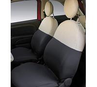 CORA Serie completa coprisedili personalizzati Fiat 500 07> post. intero grigio/panna