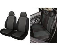 Serie Completa Coprisedili Fast&smart Tg. Speciale Tess. Misto Cotone Antracite/nero