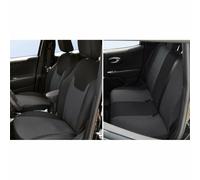 CORA SET 4 COPRISEDILI PERSONALIZZATI JEEP COMPASS MADE IN ITALY NERI RIGATI