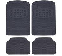 CORA Tappetini auto in gomma Unifit – Universali neri inodore – Set 4