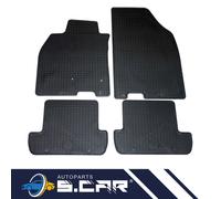 CORA Tappetini In Gomma Su Misura Tappeti Per Megane III Antiscivolo Neri