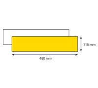Cora Targa ripetitrice bifacciale bianca/gialla per rimorchi