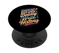Coraggio il rischio scrivere storia motivo PopSockets PopGrip Adesivo