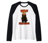 Coraggioso Come Un Miele Badger Maglia con Maniche Raglan