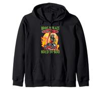 Coraggioso in Blaze Bold in Boo Trick Or Treat Firefighter Felpa con Cappuccio