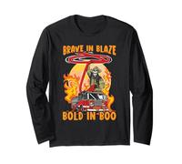 Coraggioso in Blaze Bold in Boo Trick Or Treat Firefighter Maglia a Manica