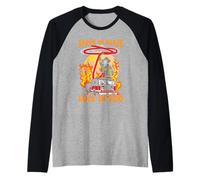Coraggioso in Blaze Bold in Boo Trick Or Treat Firefighter Maglia con Maniche Raglan