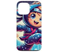 Coraggioso Ninja Kid che salta in una notte stellata Custodia per iPhone 13 Pro Max