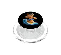 Coraggioso orsacchiotto cavalcando le onde tavola da surf Shapes Mania PopSockets PopGrip per MagSafe