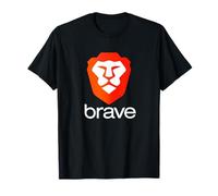 Coraggioso tee del browser con leone Logo Fast Security web Maglietta