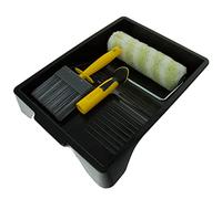 Coral 10499 Max Coat - Kit di pennelli per rullo per recinzioni per muratura, 4 pezzi