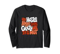 Coral Color Hustle Ain't So Crazy Coral Graphic Maglia a Manica