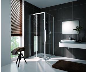 Coral corner shower sliding door two-part with fixed panel myDay ESF2 75/90 725-745x875-895x2000mm, VB029S1120DA1, VB029S1120DA1, Cabine doccia: Inquadrare: Argento lucido, Vetro: ESG