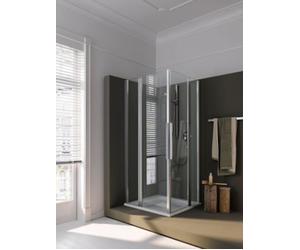 Coral corner shower swing door with fixed panel half myDay EPFS right 100 965-985x2000mm, VB01610020AP1, VB01610020AP1, Cabine doccia: Inquadrare: Argento opaco, Vetro: ESG GlasPlus
