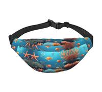 Coral Fish - Marsupio subacqueo grande alla moda, da viaggio, casual, per ragazzi, adatto per sport, corsa, ciclismo, viaggi, pesca