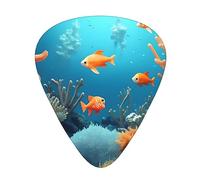Coral Fish - Plettri subacquei per chitarra, confezione da 12 pezzi, resistenti all'usura, per chitarra, basso, chitarra elettrica, ukulele, sottili, medi e pesanti
