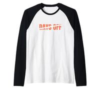 Coral No 0 Days off Grafica a Colori Corallo Maglia con Maniche Raglan