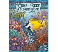 Coral Reef Coloring Book: Detailed Underwater Designs, featuring over 50 marine animals