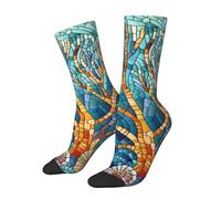 Coral Reef Mosaic Art Unisex Calze Running Classiche Calze Trekking Antiscivolo Calzettoni Sportivi Per Uso Quotidiano Pilates Ciclismo
