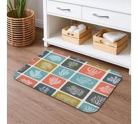 Coral Reef Tappetino da bagno ad asciugatura rapida, tappetino da doccia assorbente e antiscivolo, in memory foam, lavabile, per bagno, WC, decorativo, 50 x 81 cm