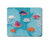 Coral Reef - Tappetino protettivo per lavatrice con pesci tropicali, in gomma antiscivolo, impermeabile, per lavanderia, 50 x 61 cm