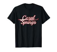 Coral Springs Florida Broward County Vintage Varsity Maglietta
