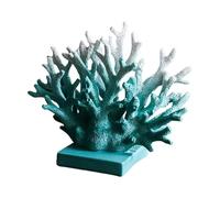 Coral Statue - Resin, 7.09x5.91in Artificial Ornament Realistic Reef Design | Coastal Style Nautical Home Decoration Faux Coral Sculpture, Sea-Themed Decor For Living Room, Entrance Hall, Wine Cabinet