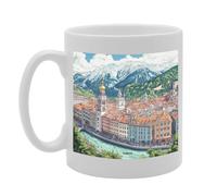 Coralgraph Inc Tazza in ceramica lavabile in lavastoviglie con città e capitali popolari dall'Europa e da tutto il mondo (Innsbruck)