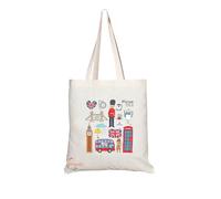 Coralgraph TB670 - Borsa a tracolla con manico lungo, con stampa originale Londra Adventure, idea regalo, Design 1 , 38cm x 42cm