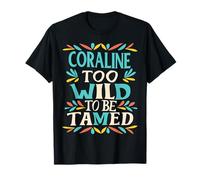 Coraline Name Cute Retro Girls Wildflower Coraline Name Maglietta