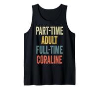 Coraline Personalized Retro Girls Part-Time Coraline Name Canotta