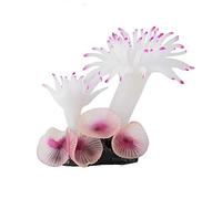 Corallo Artificiale Pianta Decor Ornamento Simulazione Corallo Piante acquatiche Silicone Artificiale Corallo, per Acquario Ornamenti per acquari Decorazione paesaggistica (Bianco)