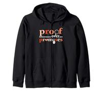 Corallo Color Proof Over Promises Coral Graphic Felpa con Cappuccio