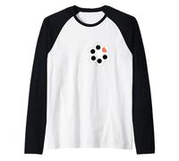 Corallo Colore Caricato Cuore Corallo Grafica Maglia con Maniche Raglan