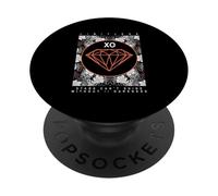 Corallo Colore Diamante Nella Grafica Corallo Scuro PopSockets PopGrip Adesivo